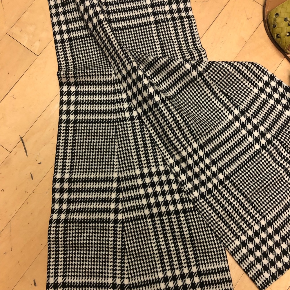 Versace B/W plaid flared pants 42IT fab - Picture 3 of 11